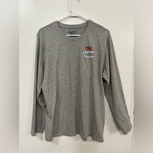 Southern Y’all Gray Long-Sleeve Tee Oklahoma Christmas tee, size XL